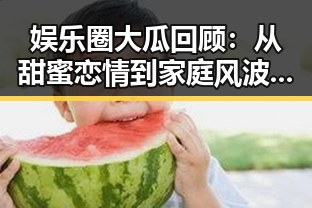 娱乐圈大瓜回顾：从甜蜜恋情到家庭风波的时间线揭秘